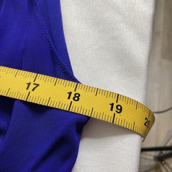 Ramy Brook Women's Blue Silk Halter Wrap Tank Top Size S Flowy Beachy Summer - Picture 4 of 10